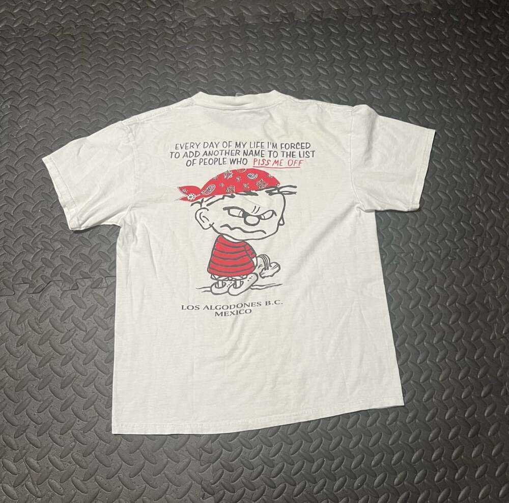 Delta Pro Weight Vintage 90s Calvin and Hobbes T-Shirt Size M White